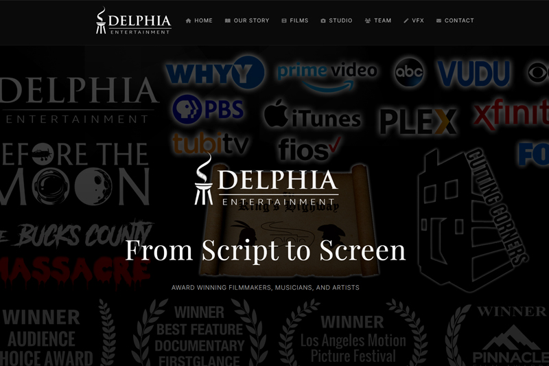 Delphia Films website screenshot